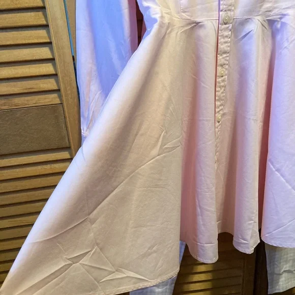 Ralph Lauren Pink Buttoned Collar Shirt Dress - Picture 7 of 13